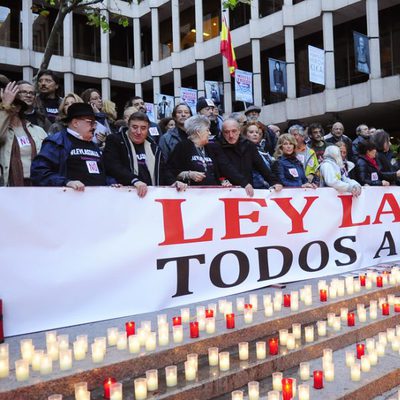 Manifestación de actores contra la Ley Lasalle