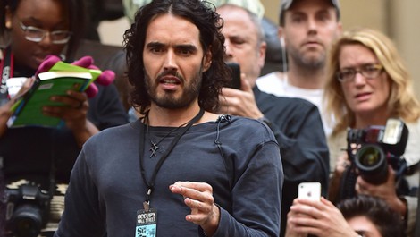 Russell Brand en las protestas de Occupy Wall Street