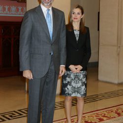 Los Reyes Felipe y Letizia en la presentación del 23 Diccionario de la Lengua Española