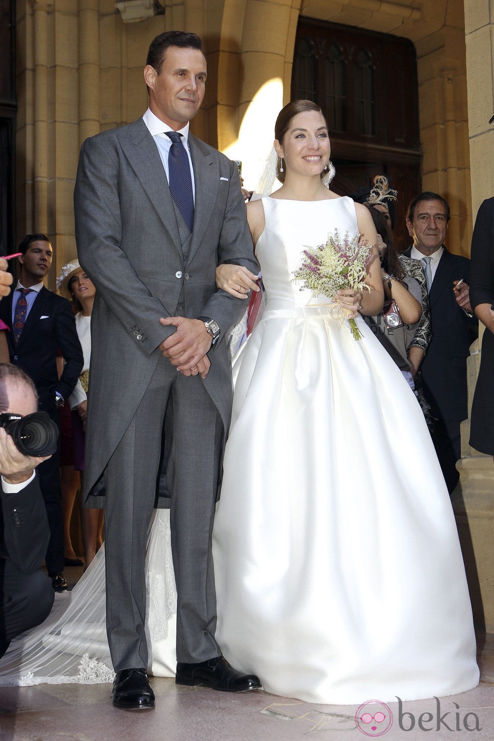 Leire Martínez y Jacobo Bustamante el día de su boda