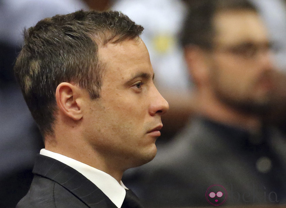 El atleta Oscar Pistorius el día de la sentencia por el homicidio de su novia Reeva Steenkamp