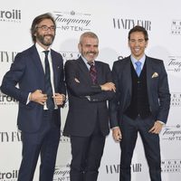 Iñaki Oyarzábal, Lorenzo Caprile y David Meca en la inauguración de la exposición Hubert de Givenchy en el Thyssen