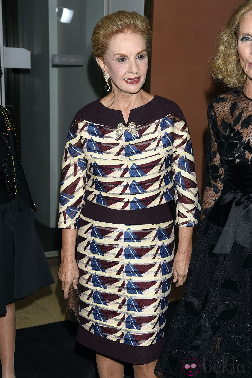 Carolina Herrera en la inauguración de la exposición Hubert de Givenchy en el Museo Thyssen