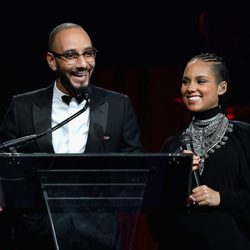 Alicia Keys y Swizz Beatz en la gala benéfica de Gabrielle's Angel Foundation