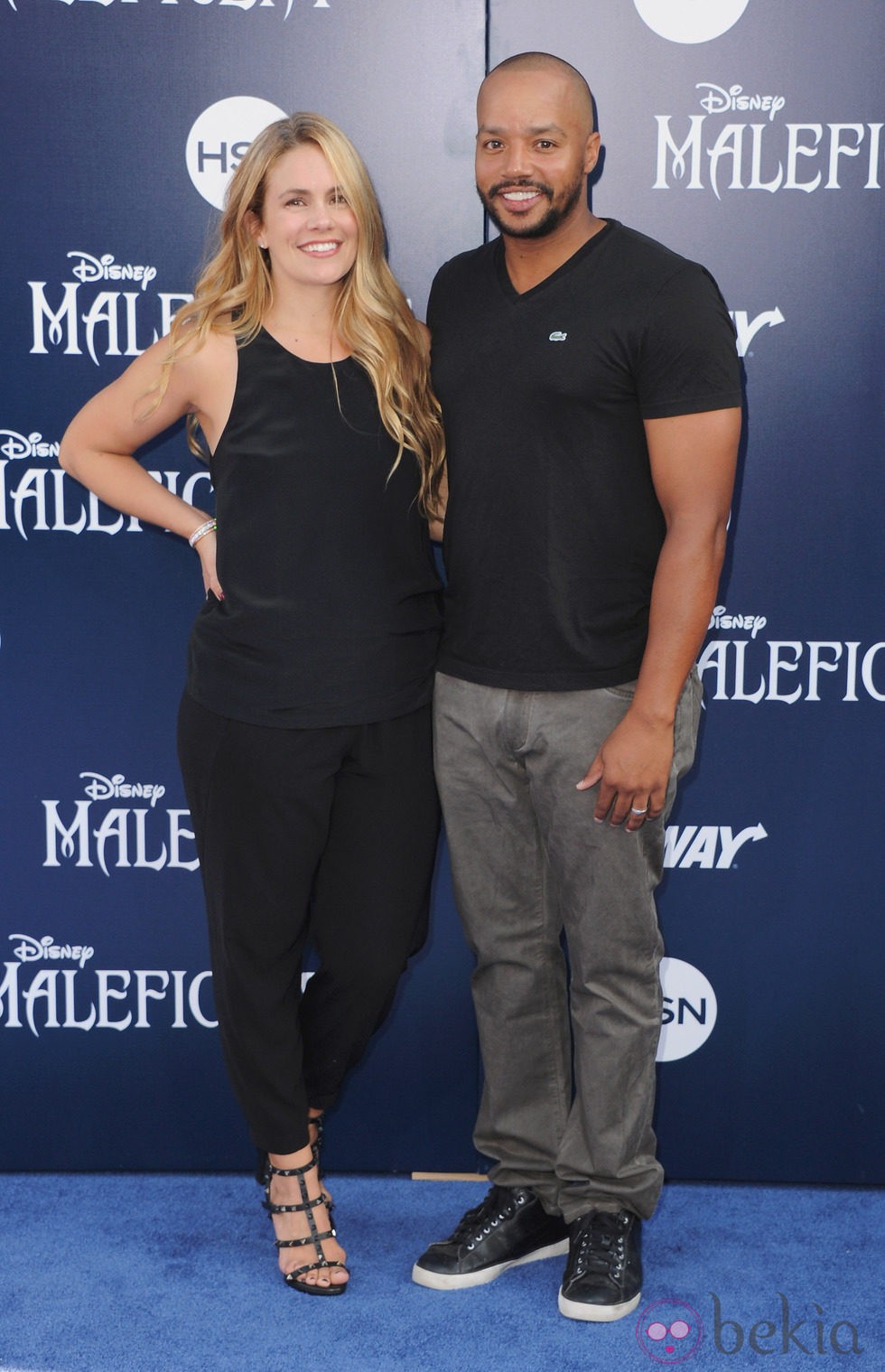 Donald Faison y CaCee Cobb en la premiere de 'Maléfica'