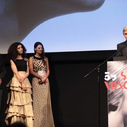 Imanol Arias, Irene Visedo y Emilio Aragón en la Seminci 2014 de Valledolid