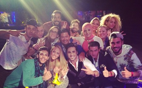 David Bustamante con los concursantes de 'Gran Hermano 15'