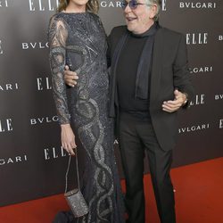 Nieves Álvarez y el diseñador Roberto Cavalli en los Elle Style Awards 2014