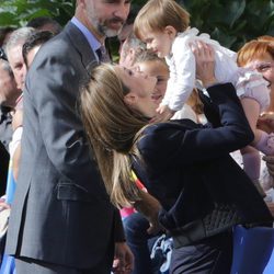 El Rey Felipe VI y la Reina Letizia en su visita a Boal, Pueblo Ejemplar 2014