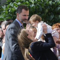 El Rey Felipe VI y la Reina Letizia en su visita a Boal, Pueblo Ejemplar 2014