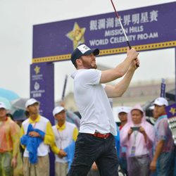 Chris Evans en el evento de golf '2014 Mission Hills World Celebrity Pro-Am' de Haikou, China