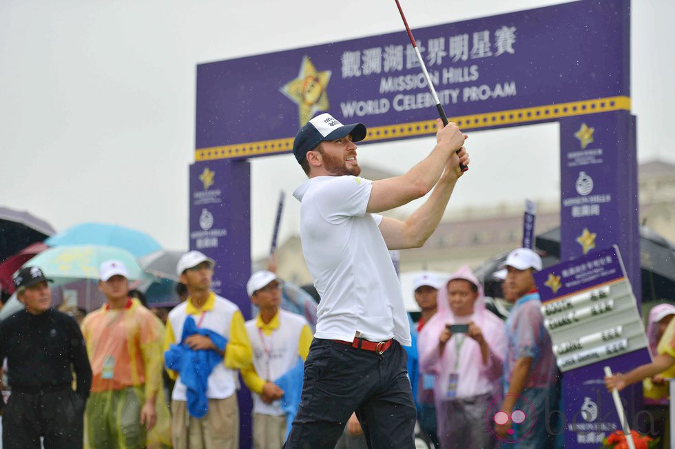 Chris Evans en el evento de golf '2014 Mission Hills World Celebrity Pro-Am' de Haikou, China