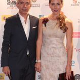 Imanol Arias e Irene Meritxell en la clausura de la Seminci 2014