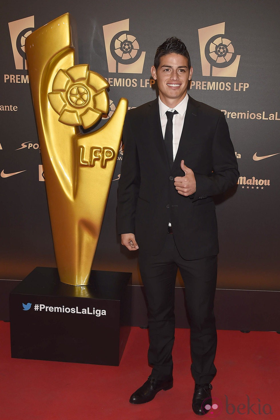 James Rodríguez en la entrega de los Premios de la Liga de Fútbol Profesional 2014