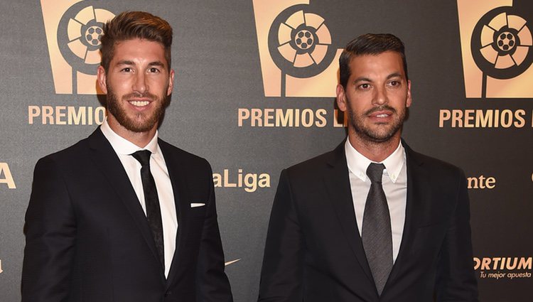 Sergio Ramos y René Ramos en la entrega de los Premios de la Liga de Fútbol Profesional 2014