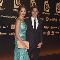 Jota Peleteiro y Jessica Bueno en la entrega de los Premios de la Liga de Fútbol Profesional 2014