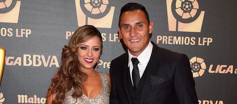 Keylor Navas y Andrea Salas en la entrega de los Premios de la Liga de Fútbol Profesional 2014