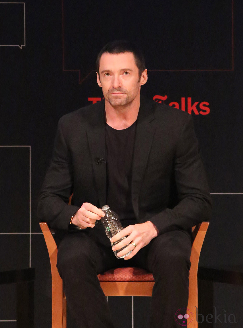 Hugh Jackman en una entrevista para el TimesTalks 