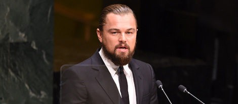 Leonardo DiCaprio en la cumbre del clima de Naciones Unidas en septiembre de 2014