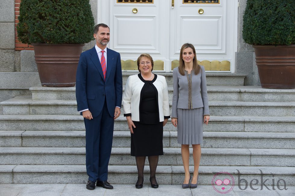 Los Reyes Felipe y Letizia reciben en Zarzuela a la Presidenta de Chile Michelle Bachelet