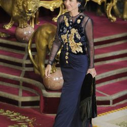 Ana Patricia Botín en la cena de gala ofrecida por los Reyes Felipe y Letizia a Michelle Bachelet