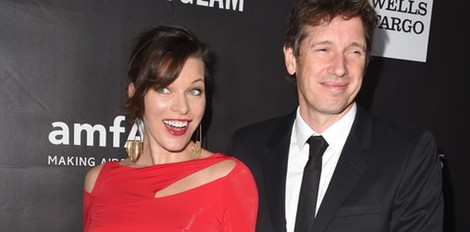 Milla Jovovich y Paul W.S.Anderson en la  gala de honor a Tom Ford