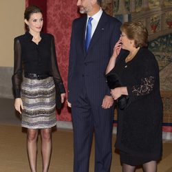 Michelle Bachelet ofrece una cena en honor a los Reyes Felipe y Letizia en El Pardo