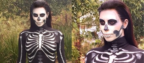 Kim Kardashian disfrazada de esqueleto en Halloween 2014