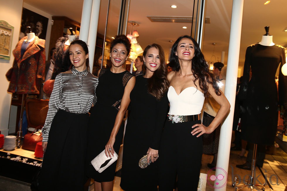 Verónica Sánchez, Patricia Pérez, Paula Echevarría y Mónica Estarreado en la inauguración de Dolores Promesas en París