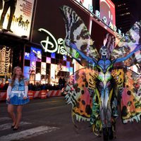 Heidi Klum en Times Square antes de su fiesta de Halloween 2014