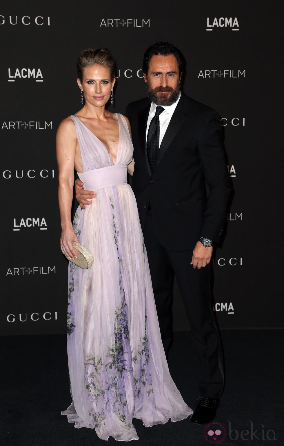 Demian Bichir y Stefanie Sherk en la gala LACMA Art + FIlm 2014