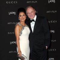 Salma Hayek y François-Henri Pinaut en la gala LACMA Art + FIlm 2014