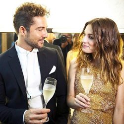 David Bisbal y María Valverde grabando el anuncio de Freixenet