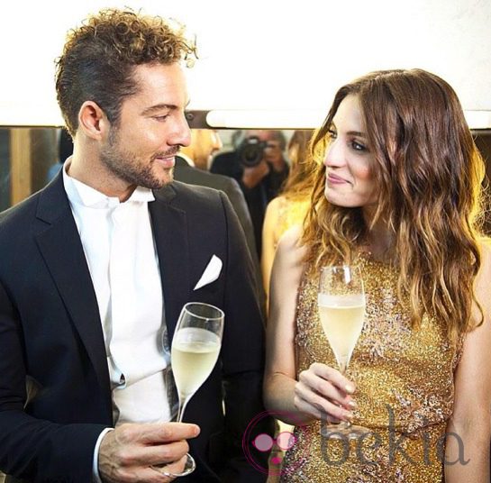 David Bisbal y María Valverde grabando el anuncio de Freixenet