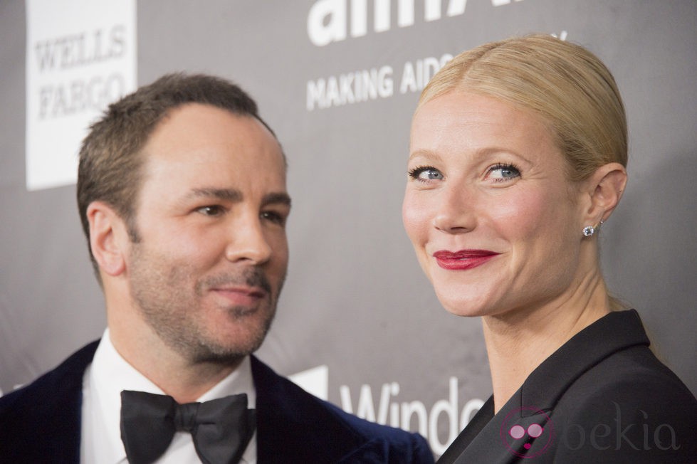 Tom Ford y Gwyneth Paltrow en la gala 'amfAR' de Los Ángeles