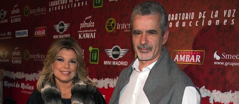 Terelu Campos y José Valenciano en el estreno de 'Miguel de Molina al desnudo'