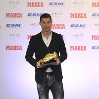 Cristino Ronaldo tras recibir la Bota de Oro 2014