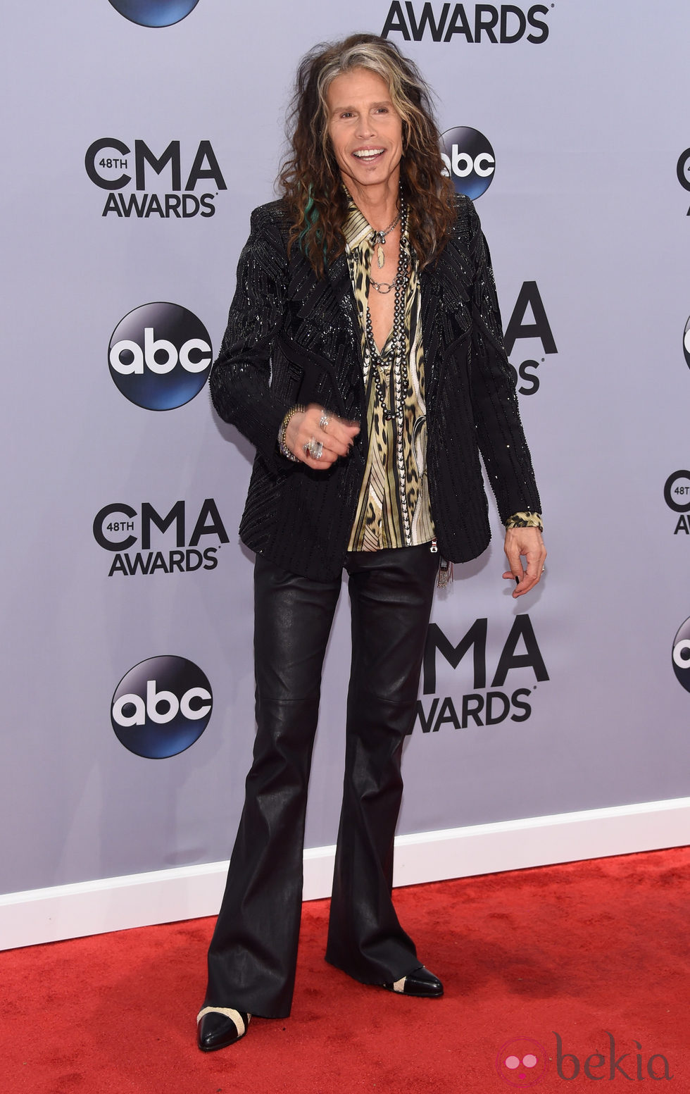 Steven Tyler en la entrega de los premios CMA Awards 2014