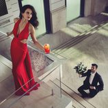 Eva Green con su amado en el mes de septiembre del Calendario Campari 2015