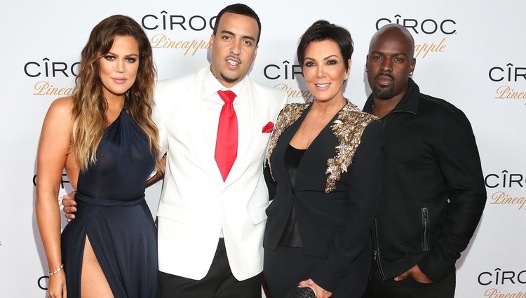 Khloé Kardashian, French Montana, Kris Jenner y  Corey Gamble en el 30º cumpleaños de French Montana