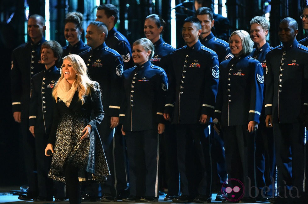 Carrie Underwood durante su actuación en Concert for Valor 2014