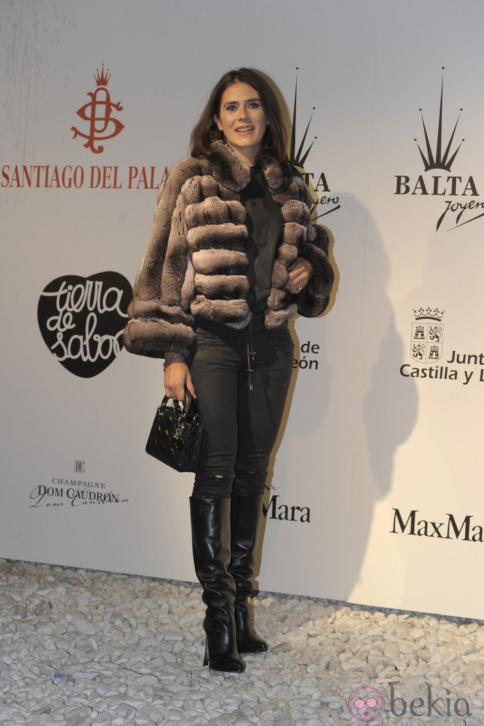 Anna Allen en la presentación de la colección del peletero Santiago del Palacio