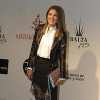 Mar Flores en la presentación de la colección del peletero Santiago del Palacio