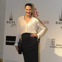 Laura Sánchez en la presentación de la colección del peletero Santiago del Palacio