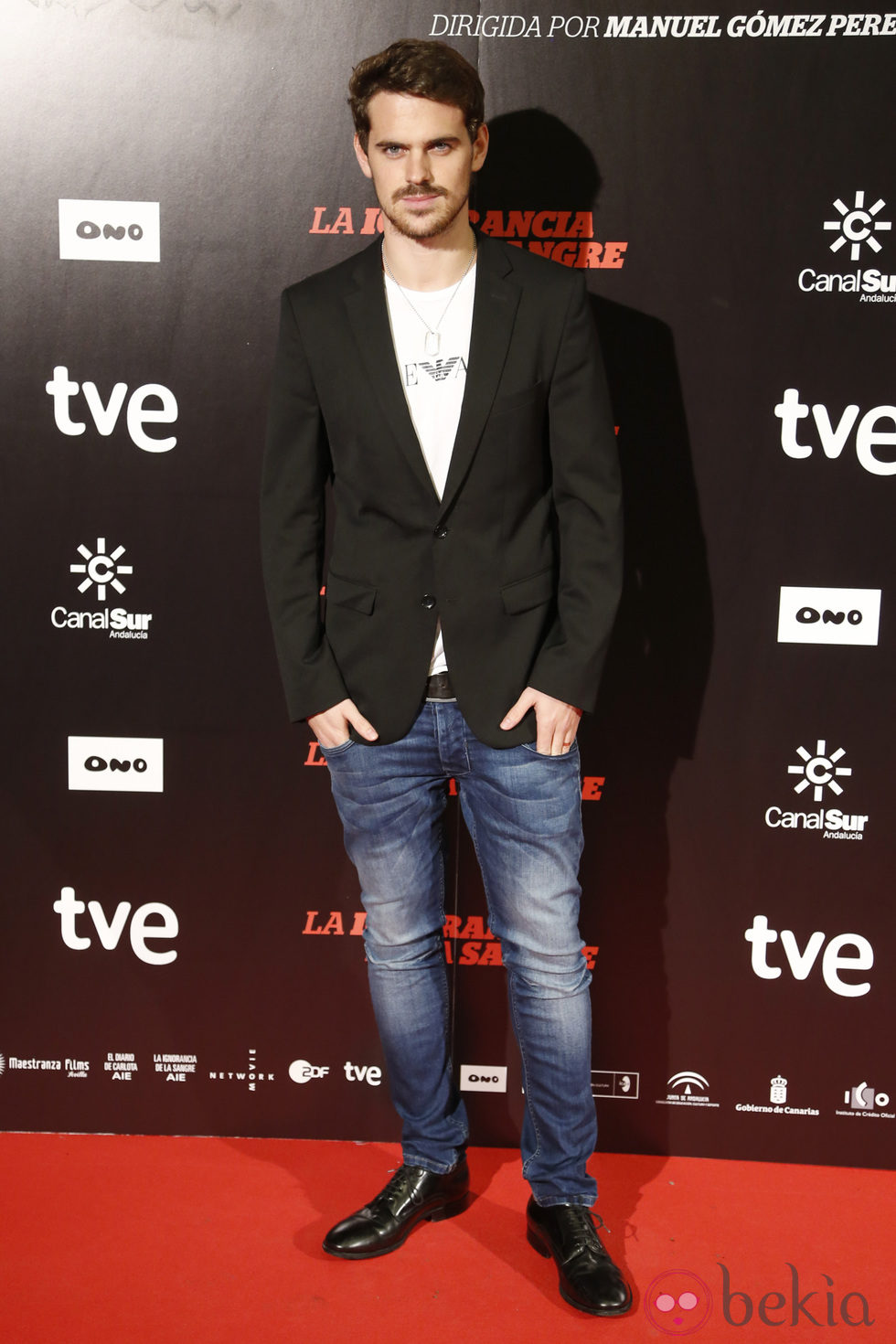 Gonzalo Ramos en el estreno de 'La ignorancia de la sangre' en Madrid