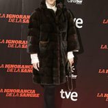 Sara Vega en el estreno de 'La ignorancia de la sangre' en Madrid