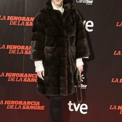 Sara Vega en el estreno de 'La ignorancia de la sangre' en Madrid