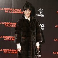 Sara Vega en el estreno de 'La ignorancia de la sangre' en Madrid