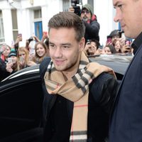 Liam Payne a su llegada al estudio para grabar la canción en apoyo al ébola