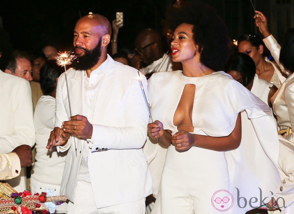  Solange Knowles y Alan Ferguson el día de su boda en Nueva Orleans